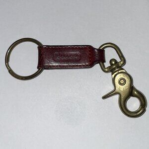 Coach RARE vintage leather Trigger Snap Valet Key Fob RED